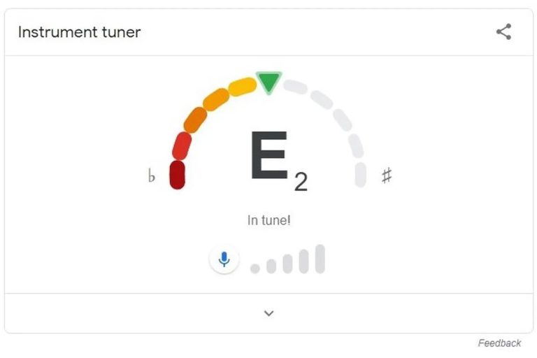 un accordeur guitare dans google chrome