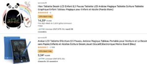 tablette redaction enfant