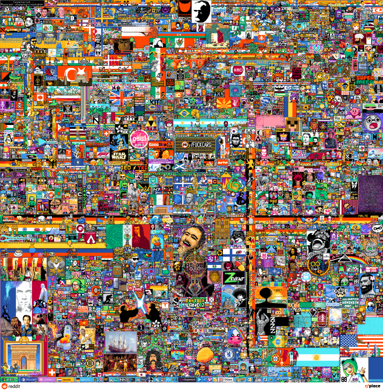 « Pixel War : La bataille épique qui s&rsquo;est déroulée sur le subreddit « Place » de Reddit
