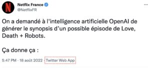 Netflix fait écrire un épisode de love death robots par une AI