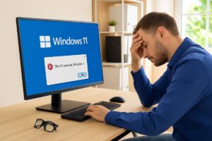 Windows 11 s’installe sur des PC interdits le bug qui embarrasse Microsoft et fait paniquer les DSI