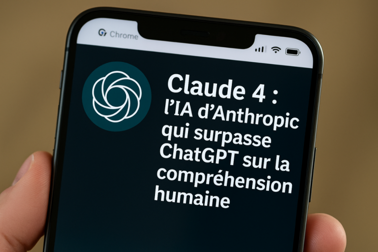 Claude 4 : l’intelligence artificielle d’Anthropic qui surpasse ChatGPT sur la compréhension humaine