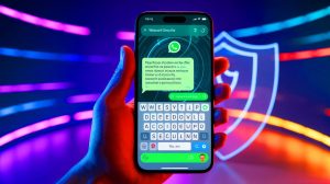 Illustration de la communication directe de WhatsApp avec ses utilisateurs pour renforcer la sécurité des comptes. Image réalisée par IA.