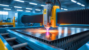 Illustration de la découpeuse laser de 60 kW de Penta Laser, symbole de l'innovation technologique chinoise. Image réalisée par IA.