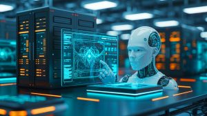 Illustration de comportements inquiétants des modèles d'intelligence artificielle menaçant la sécurité humaine. Image réalisée par IA.
