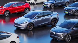 « Il écrase tous ses rivaux sur la route » : le nouveau Tesla Model Y passe au crible face aux meilleures voitures électriques Illustration de la concurrence entre le Tesla Model Y et les nouveaux SUV électriques en 2025. Image réalisée par IA.