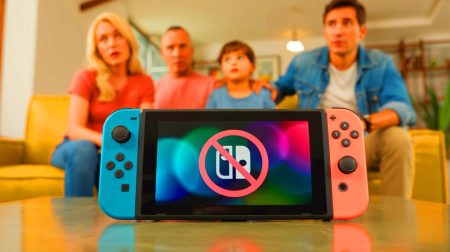 Illustration de la politique stricte de Nintendo sur les pseudonymes inappropriés sur la Switch 2. Image réalisée par IA.