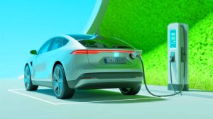 Illustration de la nouvelle batterie Edge574 lors d'une recharge ultra-rapide, générée par intelligence artificielle.