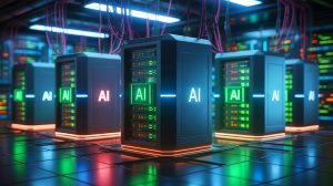 Illustration de modèles d'intelligence artificielle d'OpenAI désobéissant à une instruction d'arrêt, créée par intelligence artificielle.