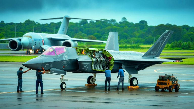 « Il va falloir le découper » : le sort incroyable du jet F-35B britannique en Inde bientôt transporté en pièce détachée à bord d&rsquo;un C-17