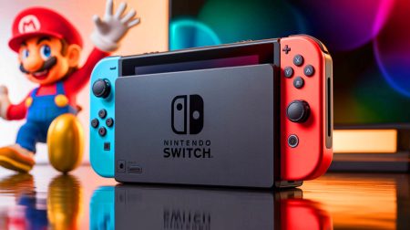 Illustration de la Nintendo Switch 2 et de son prix controversé. Image réalisée par IA.