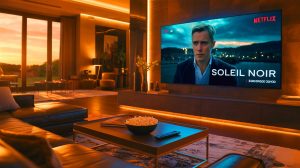 Illustration de la série Soleil Noir sur Netflix, générée par intelligence artificielle.