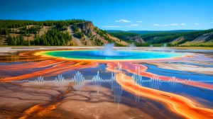 Illustration de l'activité sismique intense sous Yellowstone révélée par l'intelligence artificielle.