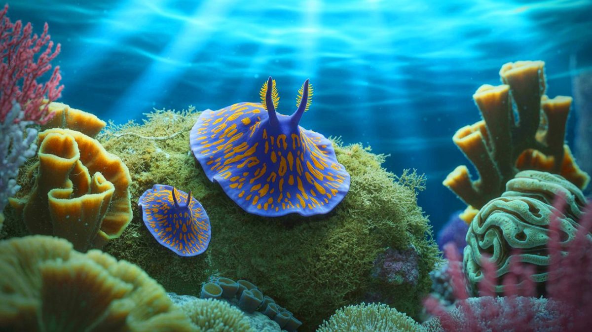 Illustration de la découverte des nouvelles espèces de limaces de mer Phyllidia ovata et Phyllidia fontjei en Indonésie.