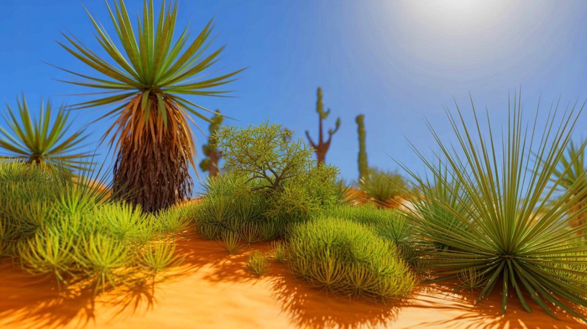 Illustration de l'adaptation des plantes face à des températures extrêmes.